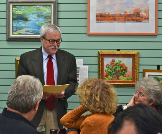 Author William Peak reading his poetry in Vol. 6, The Delmarva Review
