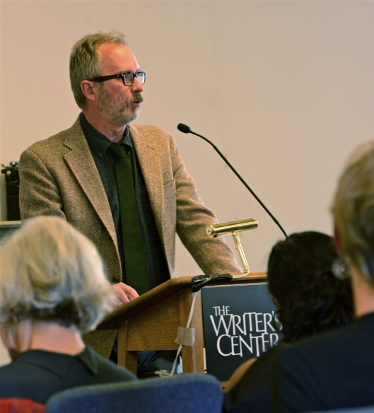 Ron Capps, founder of the Veterans Writing Project, reading his essay in The Delmarva Review
